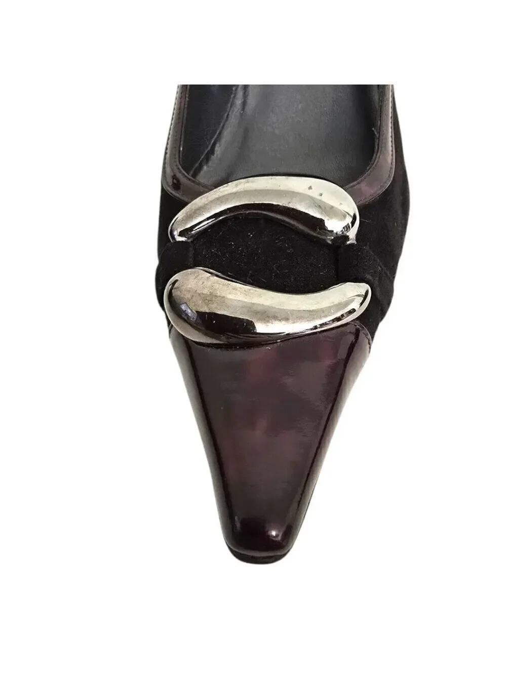 Stuart Weitzman Vintage Marsala Black Suede Tortoise Shell Pumps Sz 6